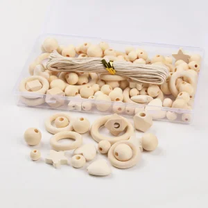 Natural Wooden Beads Box Kit