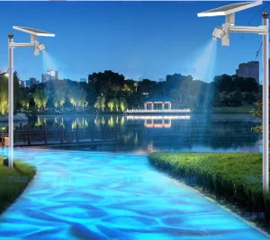IP67 Waterproof Aluminum Alloy Solar LED Gobo Logo Projector Light Outdoor Advertising Spotlight For Floor Signs