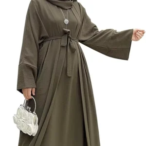 Modest Embroidery Regular Sleeve Eco-Friendly Ball Gown Silhouette Luxury Muslim Women's Abaya Dress OEM/ODM Service Chapel