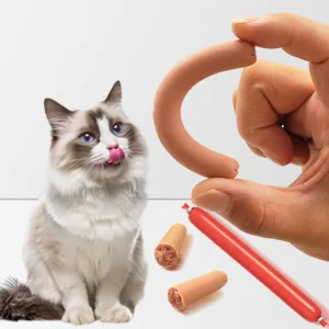 Comida para gatos sabor pato jugoso salchicha para mascotas