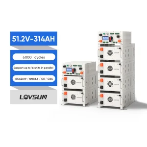 Deye Solis Compatible High Voltage LiFePO4 Battery Rack 16kwh Battery Module100kWh 215kWh Commercial Solar Energy Storage System