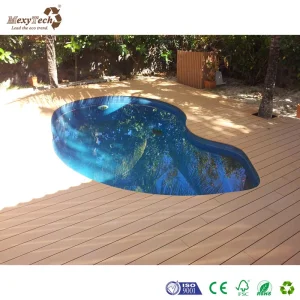 Mexytech DIY Anti-Slip WPC Swimming Pool Flooring Interlocking Decking