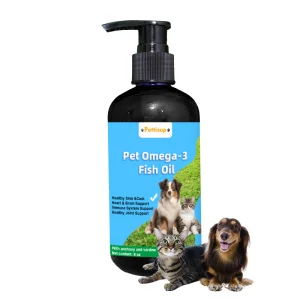 100% زيت سمك السلمون البري من ألاسكا للكلاب والقطط 32oz سائل EPA DHA لصحة الجلد والمعطف وصحة المناعة والقلب