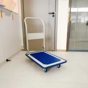 Heavy-Duty Platform J 250 Blue Japanese Style Trolley for Easy Transport and Storage