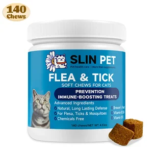 OEM/ODM Delicious Cat Soft Chews Pet Flea &amp; Tick Prevention Treats With Brewer's Yeast Immunity Boosting Supplement