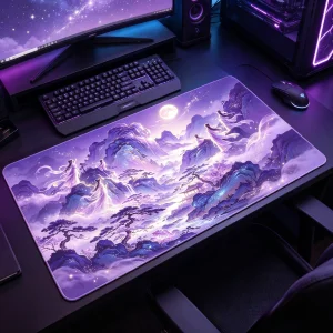 Custom Printed 90*40CM Gaming Desk Mat Anime Large Mouse Pad Non-slip Waterproof Stitched Rubber Keyboard Mat