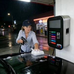 Sino Star Manufacturer's Self-Service Car Washer Galvanized Steel Body Polymer Touch Screen Multi-Language Control Panel Car Wash