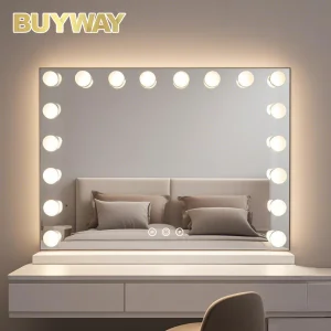 Square Desktop Makeup Mirror With Bulbs Make-up Table Mirror Led Mirror Metal Vanity Mirror With Led Light Mirror Custom Mirror