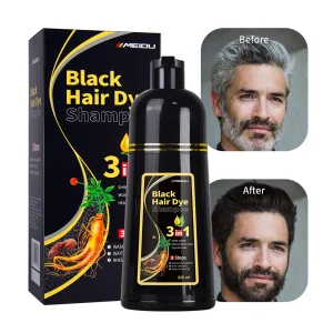3 in 1 Herbal Black Hair Dye Shampoo