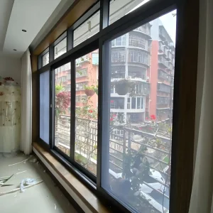 UV-Resistant Double Tempered Aluminum Sliding Window Low-E