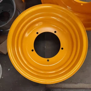 Skid Steer Loader Steel Wheel Rims 16.5X8.25 10-16.5 16.5X9.75 12-16.5 Tyre Sks-1 Sks-2 Sks-3 Sks-4 Sks-5 L5 Orange Color 8 Lug Bob Caat