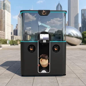 LE920A Robot Barista Commercial Bean-to-Cup Coffee Vending Machine With Fresh Milk And Ice Cube Photo Print