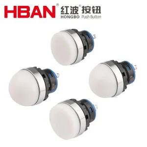 Hban 22mm Plastic LED Signal Lamp with Round/Flat Head Options for Multiple Applications