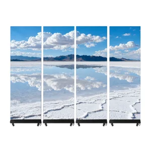 Full Color Easy Install Shop Mall P1.87 Indoor Outdoor 600*2025mm LED Poster Floor Stand Movable Advertising Display