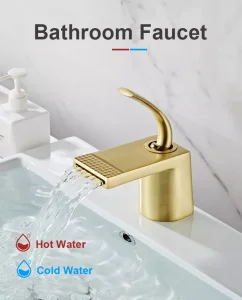 Matte Black Bathroom Faucet Two-Handle Basin Faucet Leak-Proof Bath Mixer Faucet for Residential &amp; Commercial Use