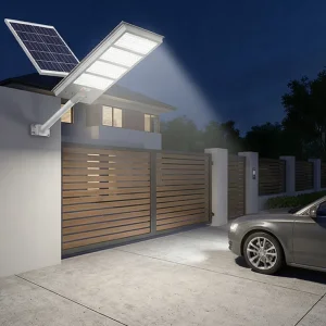 LED 800W 1000W 1500W IP65 Outdoor Waterproof ABS Energy Saving Economic Dimmable All in One Solar Street Light with Motion Sensor Light