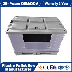 1200*1000 Customized Collapsible Save Space PP or HDPE Plastic Pallet Box Container for Packaging with Economic Price