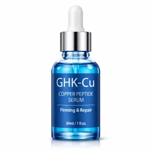 GHK Cu Copper Peptide Face Serum Anti Aging Firming Repair Collagen Boost Hydrating Private Label OEM ODM Skincare