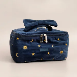 Fashion Embroidery Velvet Cosmetic Bag