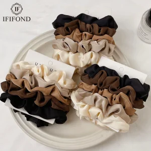 Wholesale Custom Satin Hair Ties Elegant Scrunchie