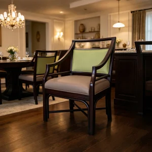 French Style Classic PU Leather Armchair
