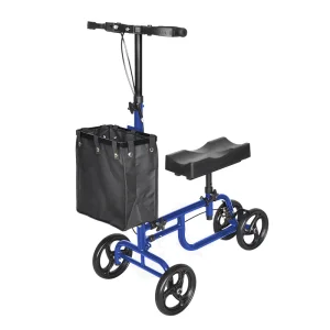 Foldable Senior Walker with Knee Support, Lightweight Shopping Cart, Elderly Mobility Aid