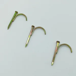 Architectural Feature Hook Nail with Sharp Body and Quality Zinc Finish