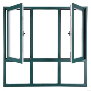 Marca líder de China, ventana de aluminio de alta calidad con hoja abatible / doble o simple