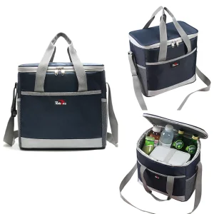 Bolsa de almuerzo térmica aislada suave y a prueba de agua personalizada para entrega de alimentos, camping, picnic, vino, cerveza, hielo y bolsa enfriadora congelada