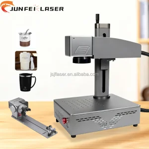 JUNFEI China Manufacturer 20W Fiber Laser Engraver CNC Air-Cooled Laser Engraving Machine Stone Rubber Wood Plywood MDF AI