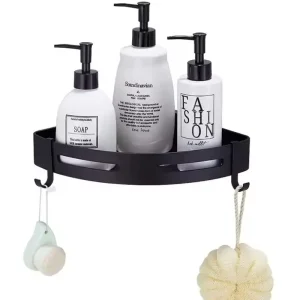 Wholesale Bathroom Stainless Steel Black Wall Mounted Shower Caddy