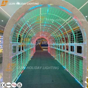CE Large High Quality Square Decoration Smart Tunnel 3D Motif Lights Christmas Decorations