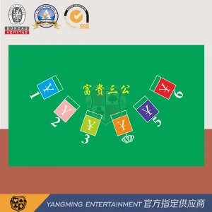 Customized Regal Sanko Poker Tablecloth Bacardi Bull Game Poker Layout