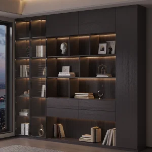 Wall Mounted Bookshelf Cabinet
