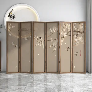 Wholesale Foldable Solid Wood Room Divider - New Chinese Style for Living Room, Office, Dining, Tea Room, Bedroom, Home Decor with Bird &amp; Flower Design