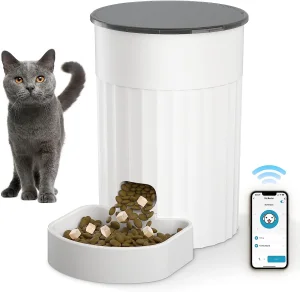 WiFi Pet Smart Portion Control Dry Food Dispenser Battery-powered Automatic Programmable Cat Feeders with APP
