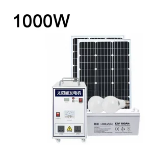 Solar Energy Systems Storage 1000W with Battery Inverter Controller Integrated Case Solar 220V Portable Generator Power System