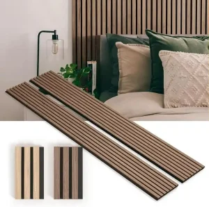 Wooden Wall Panel Wood Veneer Sheet Slatted Akupanel Acoustic Panel