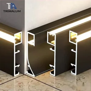 Radius LED Aluminum Skirting Board Recessed Linear Lighting With Light Channel Baseboard Trim