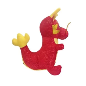 Hot Cartoon Dragon New Year Mascot Plush Toy Lucky Red Dragon Doll Plush Animal Toy Holiday Gift