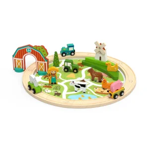 Railway Starter Set-Farm Wooden Railway Starter Set