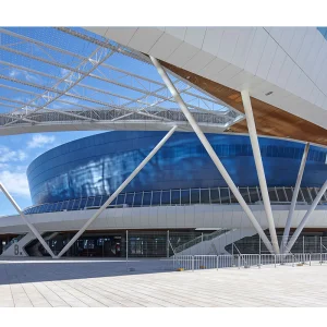 Prefabricated High Standard Steel Structure Truss Stadium Gym Badminton Hall Building With Low Cost