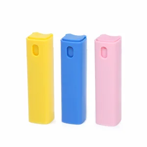 Colorful 10ml Empty Refill Perfume Atomizer Glass Square Plastic Spray Breathing Mouth Refreshing Bottle