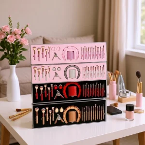 Luxury Package Super Professional Glam Makeup Tool Collections Rhinestone Shiny Makeup Brush Sponge Lash Curler Headband Custom