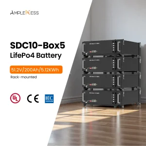 Ampleness 51.2V 5.12kWh 100Ah Low Voltage Solar Energy Storage LiFePO4 Lithium Battery