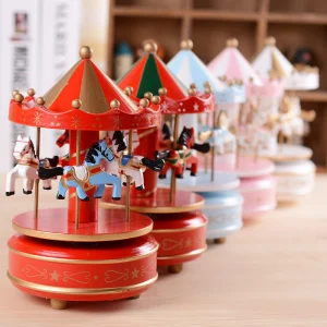 Wooden Hand Crank Music Box