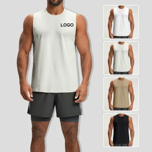 Men's Quick Dry Workout Tank Top Gym Muscle Tee Fitness Bodybuilding Sleeveless T Shirt