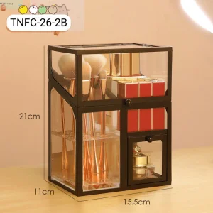 Organizador de Maquillaje de Vidrio de Lujo