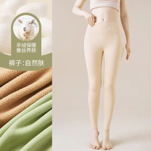 Custom Thermal Underwear 738# New Hot Ladies Winter Leggings Inside Thicken Fur Warm Leggings Womens Winter Fleece Pants Female