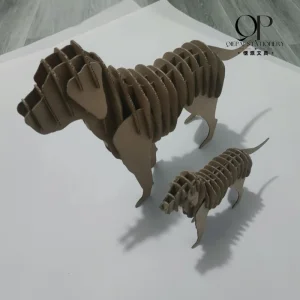 Creative DIY Small Dog Corrugated Paper Puzzle Toy for Educational Playtime Fun